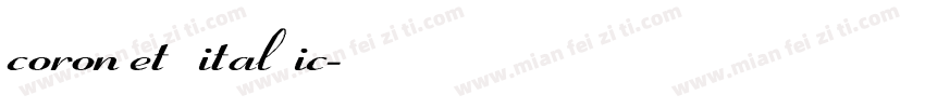 coronet italic字体转换
